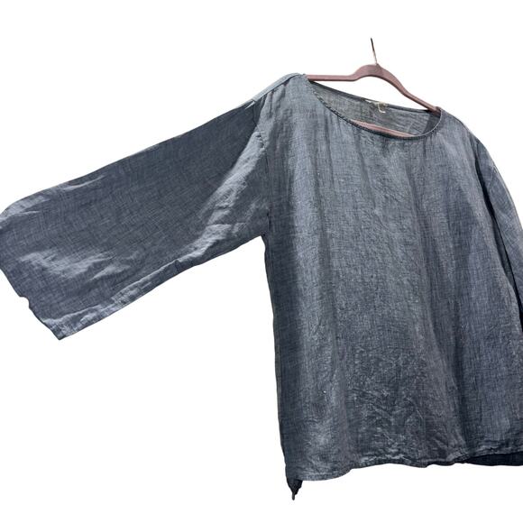 Eileen Fisher 100% Organic Linen Top - Picture 4 of 15